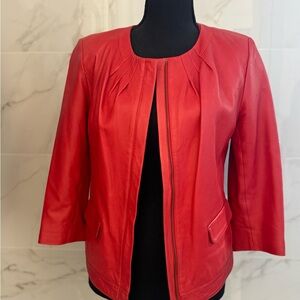 Classiques Entier Red Leather Jacket